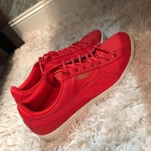 Red PUMA sneakers sz 8.5 worn ONCE!